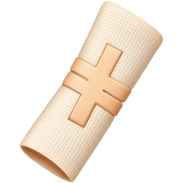 medical bandages in shape of checkmark (not cross) emoji