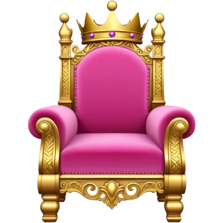 Pink king throne emoji