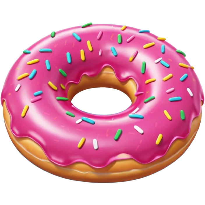 Floating donut inflatable emoji