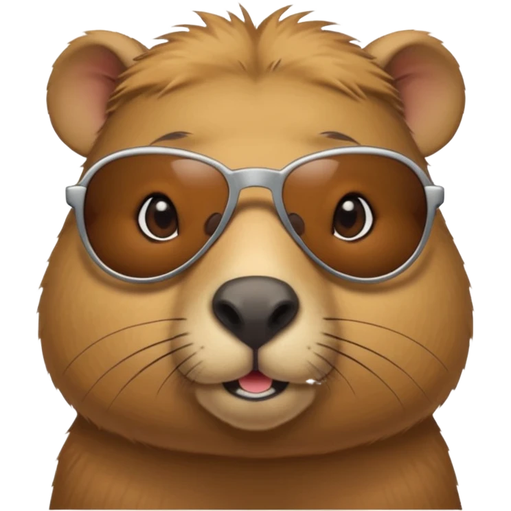 Capybara with sun glasses emoji