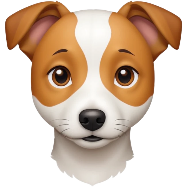 a white jack russell cross emoji
