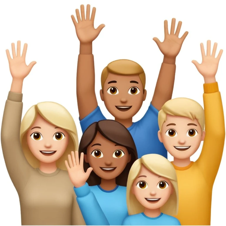 Feliz manos arriba emoji