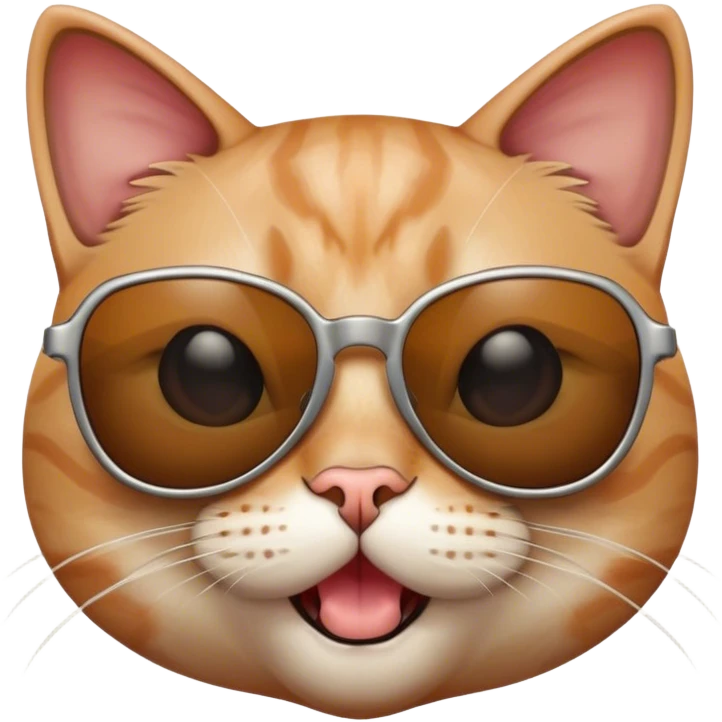 Cat with sunglasses hitting the griddy emoji