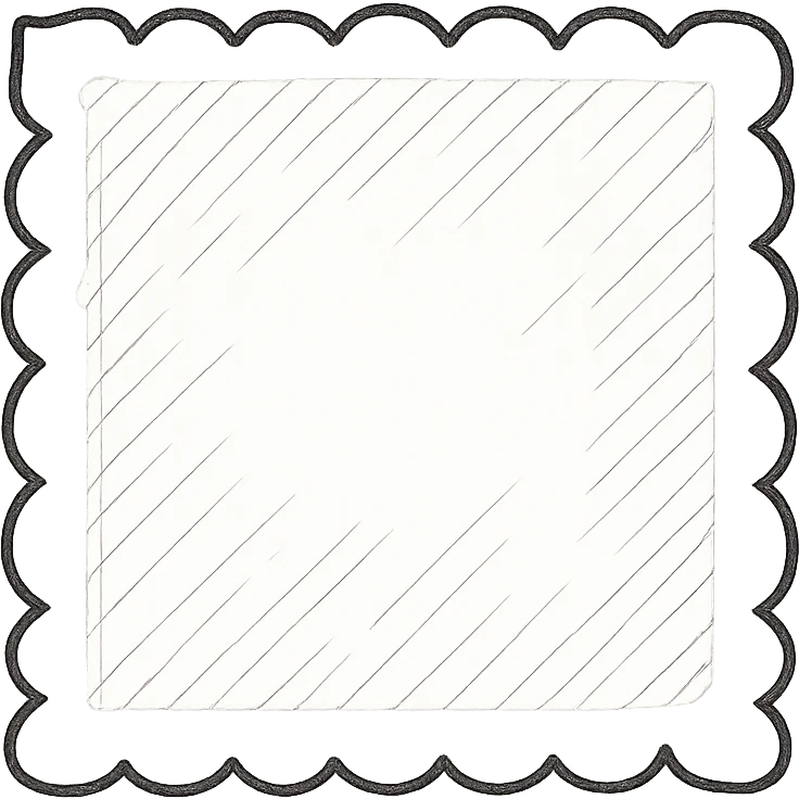 pastel yellow hand-drawn torn paper border with scalloped edge, soft watercolor shading, transparent background, no face, no hands, no legs, no characters emoji