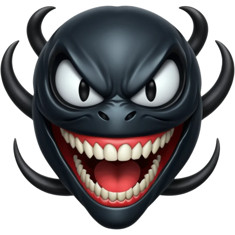 Venom symbiote smiling emoji