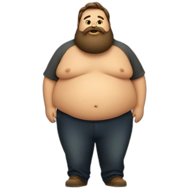 fat belly with beard emoji