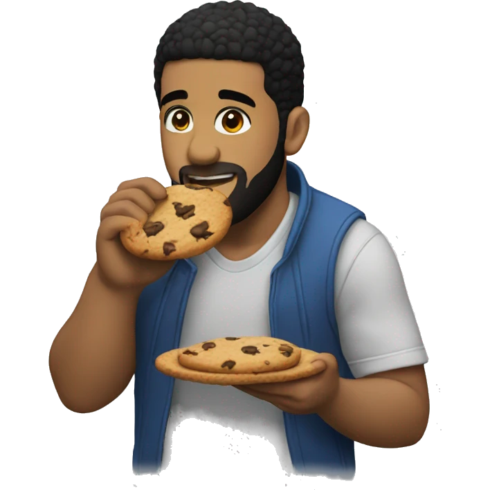 drake eating a cookie emoji