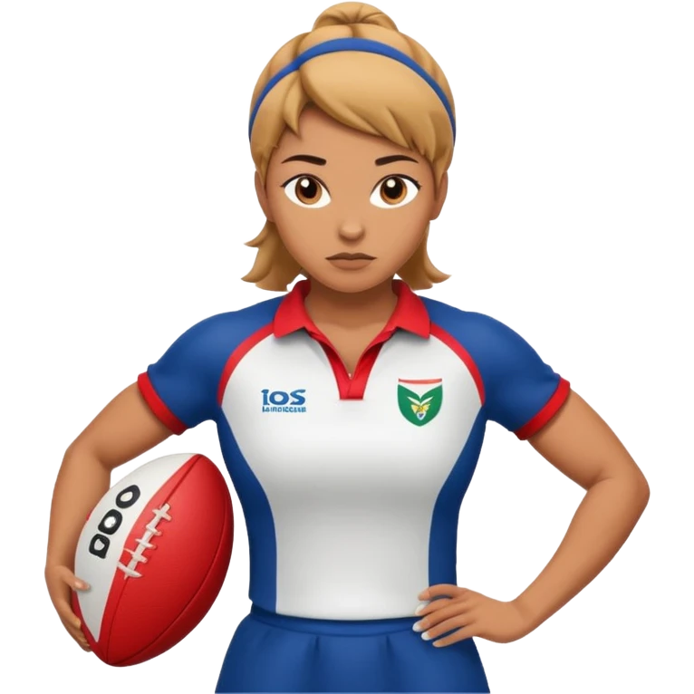 Disfraz de jugadora de rugby emoji