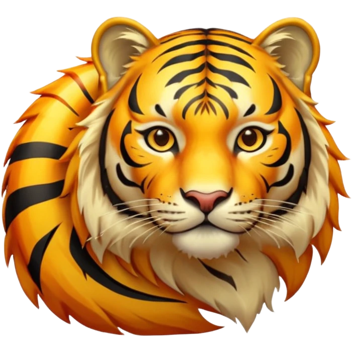 Gold tiger holding a sun ☀️🐯 emoji