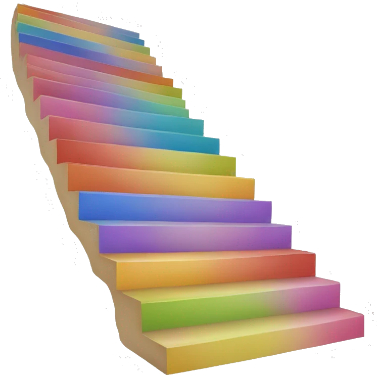 colorful steps emoji