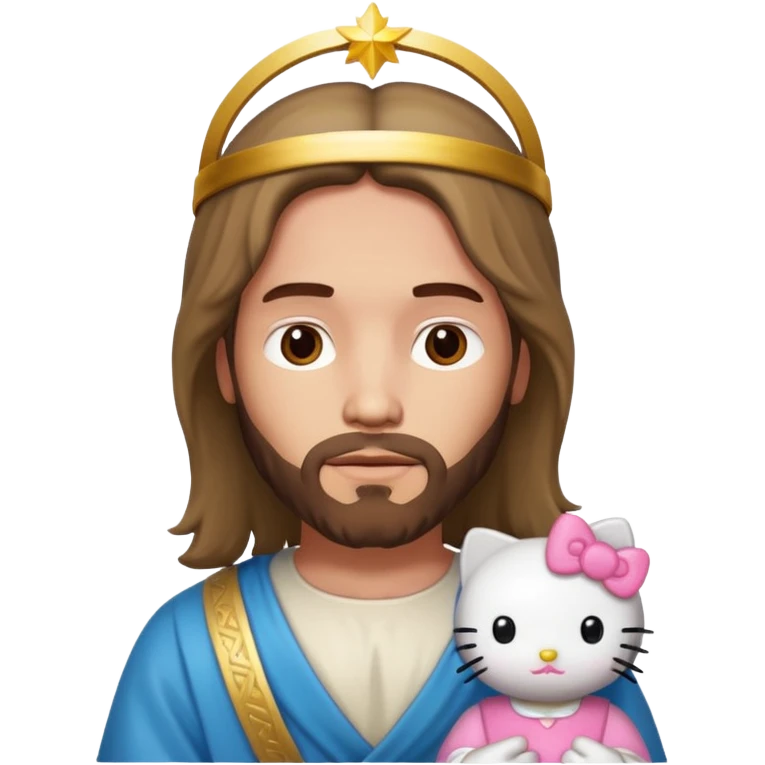 Jesus with hello kitty emoji