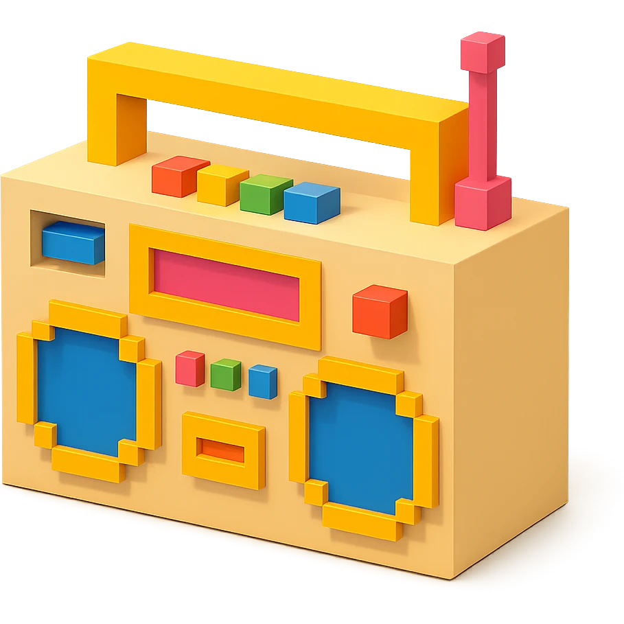beige boombox emoji