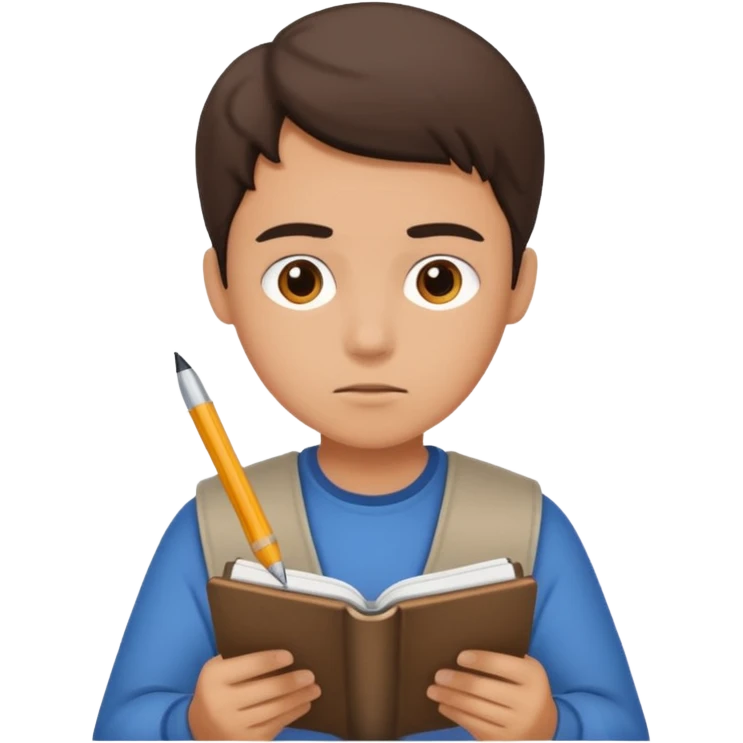 persona cuaderno apuntando emoji