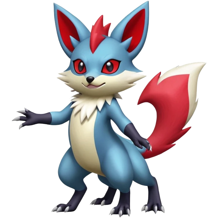 Zangoose-Zorua-Sneasel-hybrid (full body) emoji