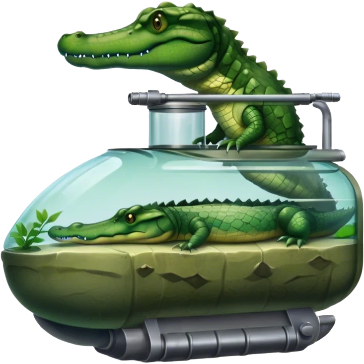 Alligator in a tank emoji
