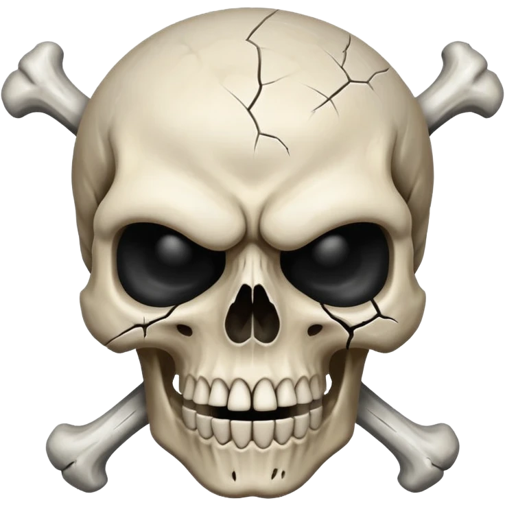 angry skull, bold and expressive emoji