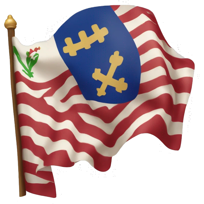 Bandera aspa de borgoña emoji