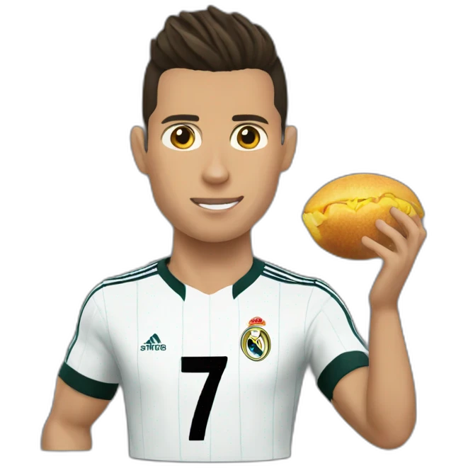 CR7 eat emoji