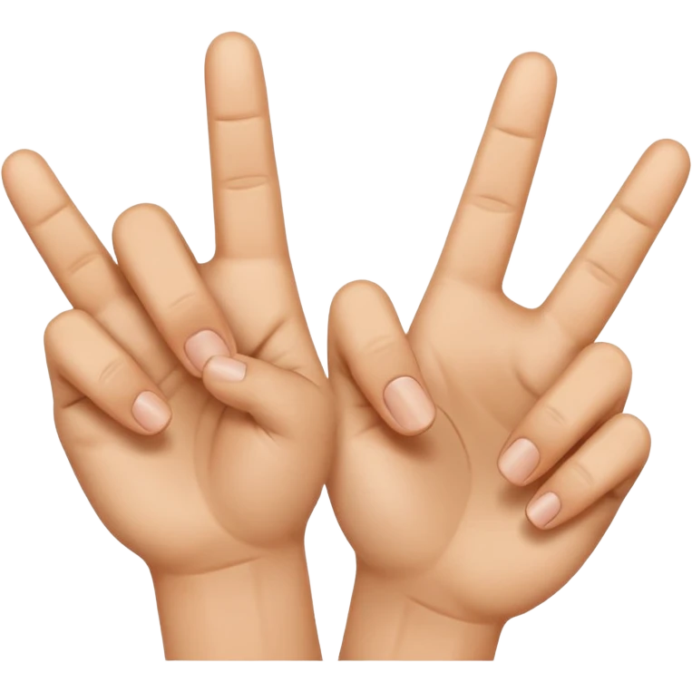 Hands with one finger down, and four fingers up emoji