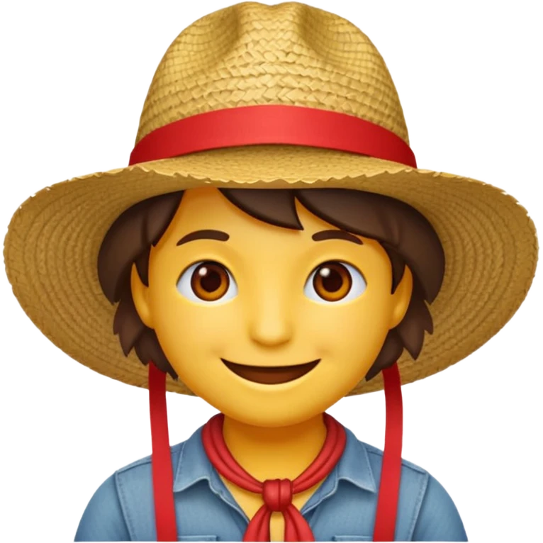Fait moi cette emoji 🏴‍☠️ parfait maintenant rajoute un chapeau de paille avec un fil rouge c'est tout  emoji