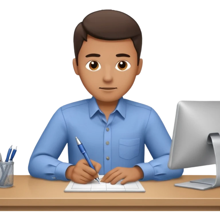 Man in work office emoji