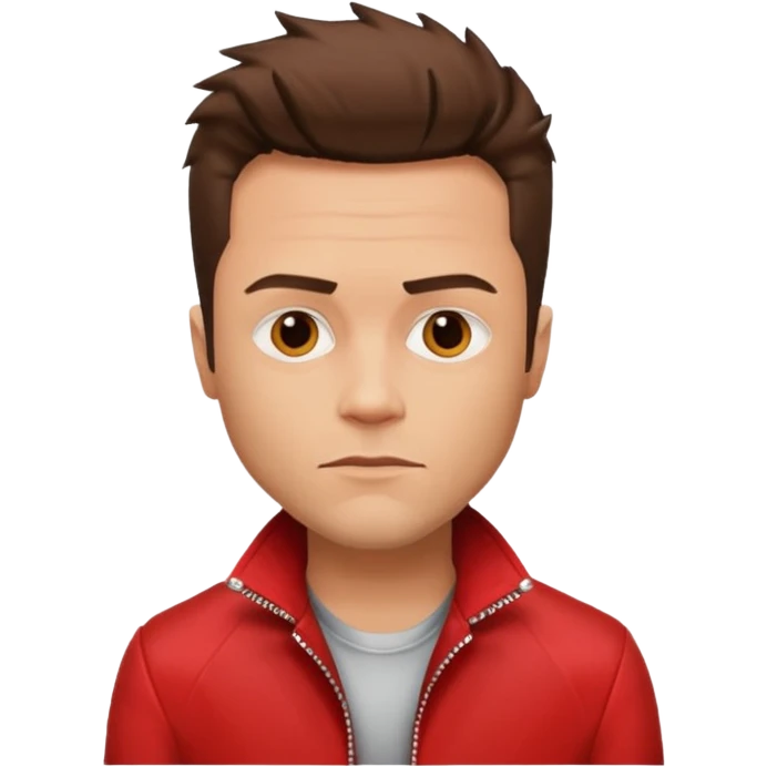 Tyler Durden, wearing red jacket emoji