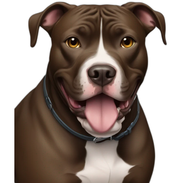 Black friendly pitbull emoji