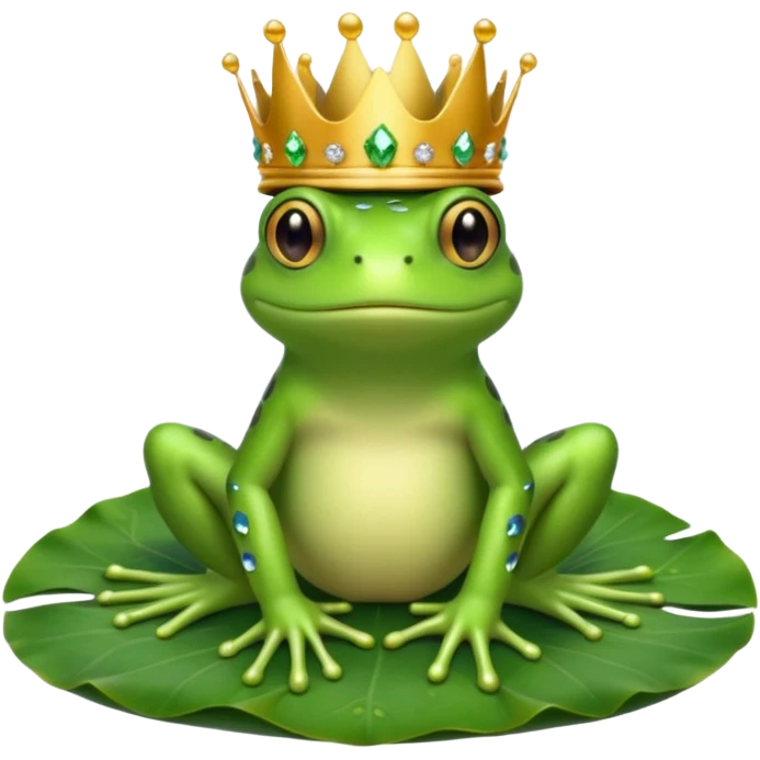 queen frog sitting emoji