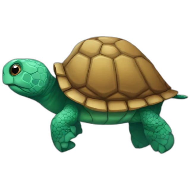 Tortue sur cheval emoji