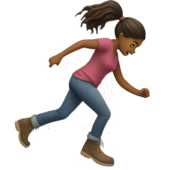 Girl stomping emoji