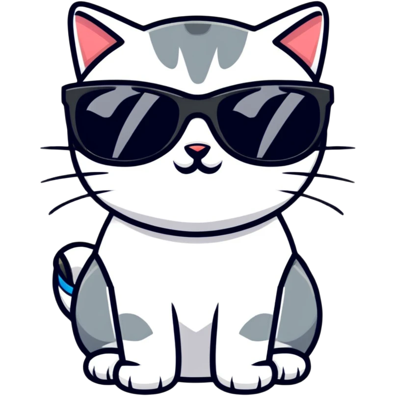 Cat with sunglasses emoji