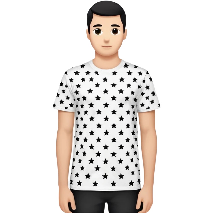graphic tee shirt with stars design emoji
