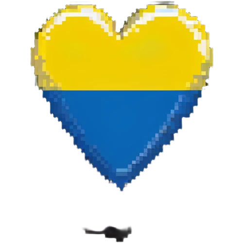 Ukrainian flag heart emoji