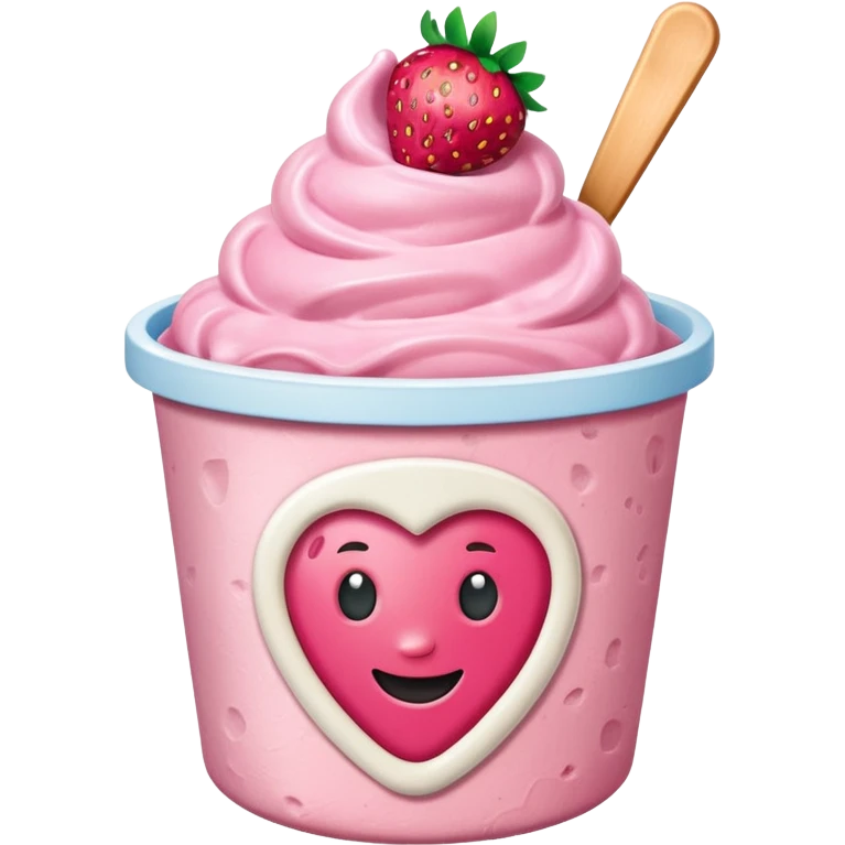 Ben and Jerry’s strawberry ice cream pot emoji