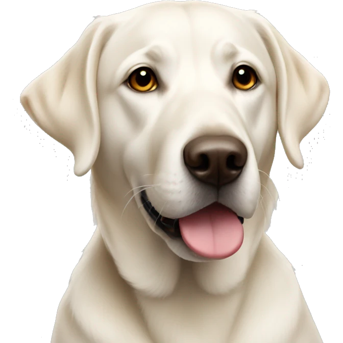 A white golden lab  emoji
