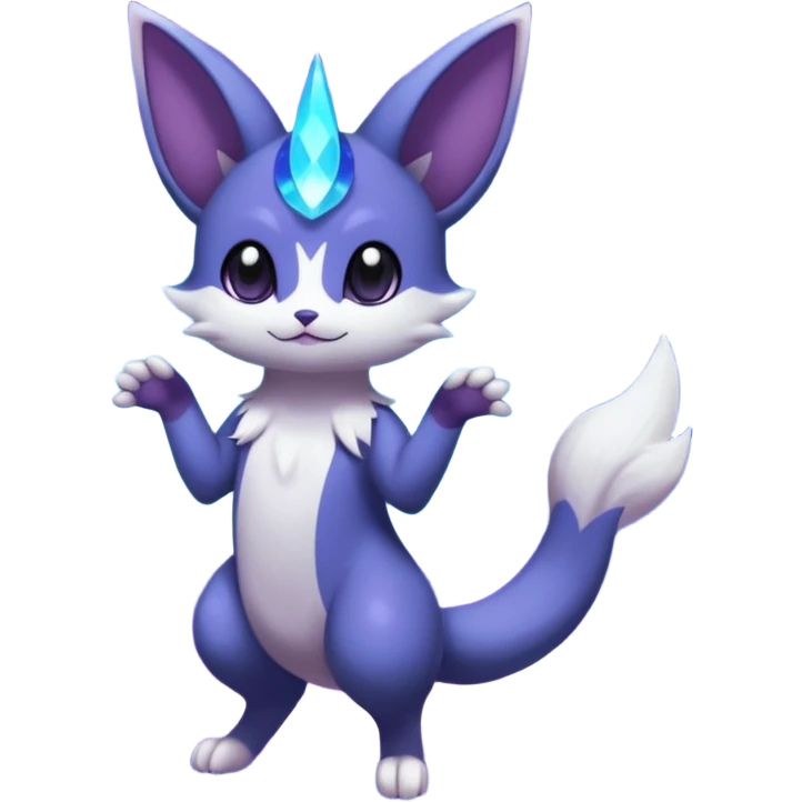 Nebula Celestial Lunar Starry Galactical Stellar Buizel-Minccino-Purrloin-Lunala-Meowstic-hybrid-fusion-creature (full body) emoji