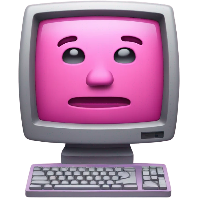 all intensive pink color macintosh computer emoji