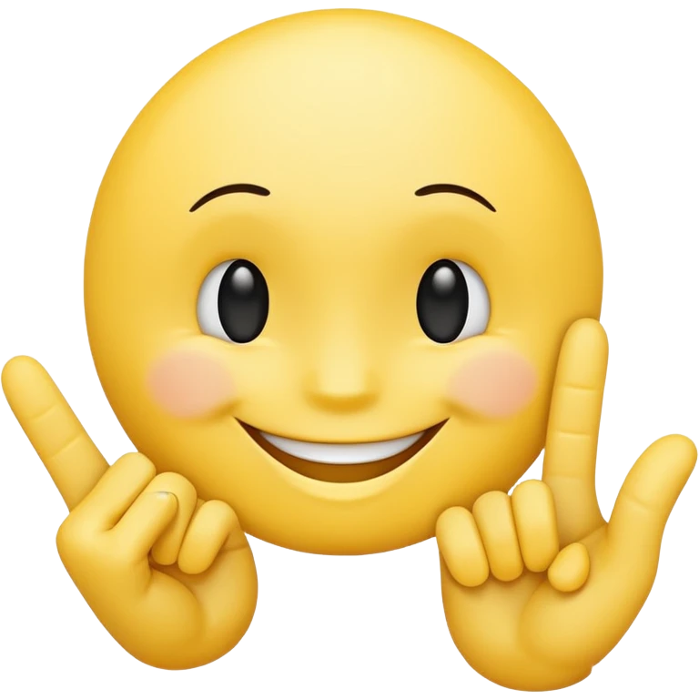 Smiley face with fingers  emoji
