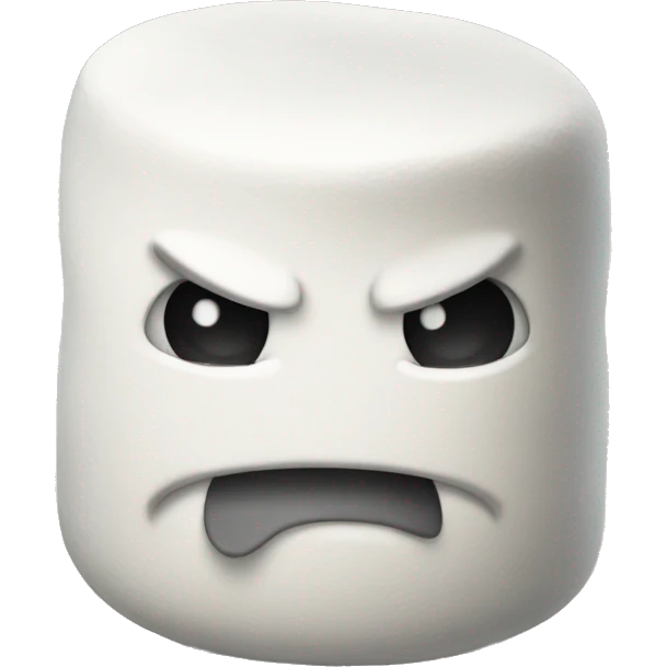 An angry marshmallow emoji
