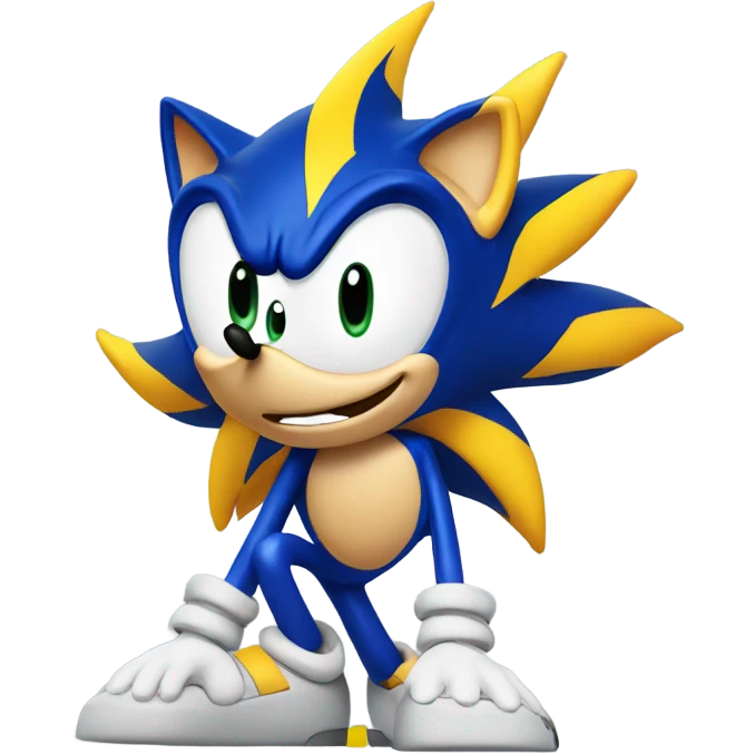 ai generated image of sonic but smelly emoji