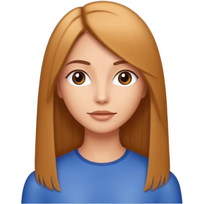 A women with keratin hair straight  emoji