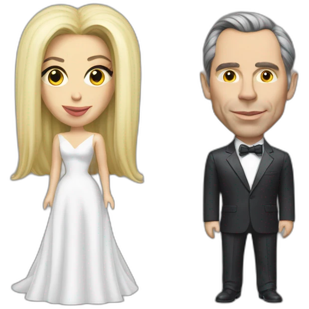 Jeff Koons and Lady Gaga emoji