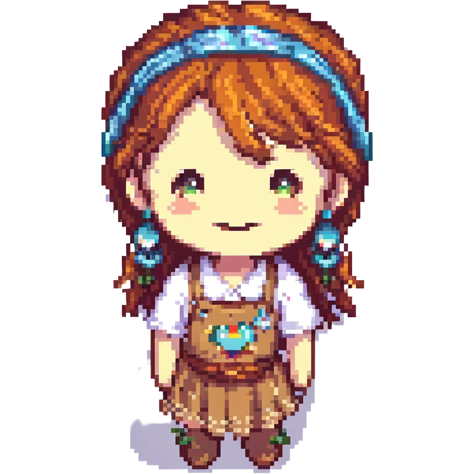 Make Hange Zoe smile in pixel art style with no background. emoji