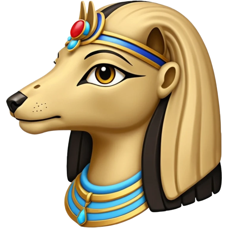 taştan yapılmıs Egyptian heykel emoji