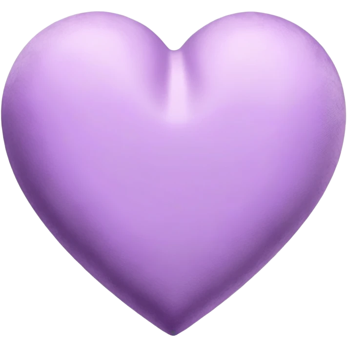 Light purple velvet 3d heart emoji
