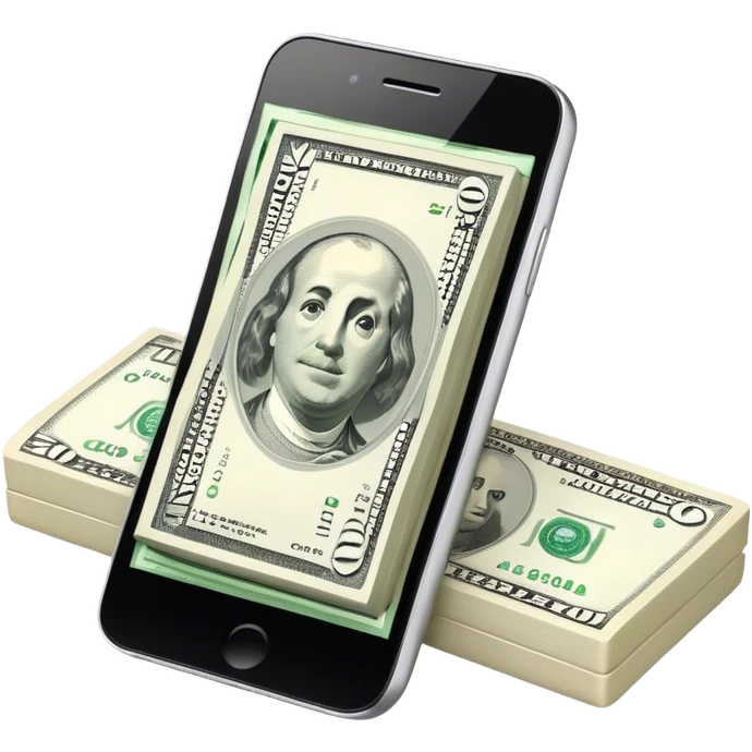 Phone with money emoji