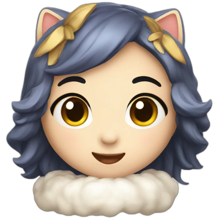 Chat kawaii chaque année emoji