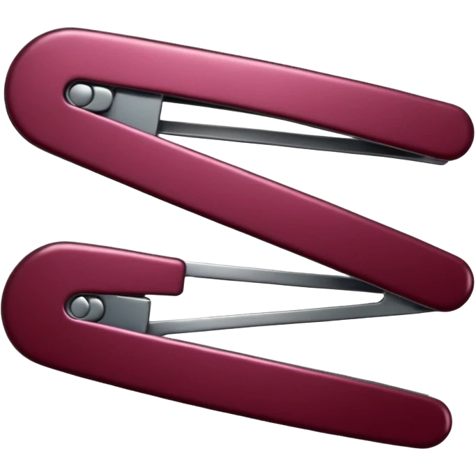 burgundy hairclips emoji