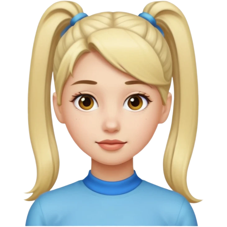 cô gái ấy buộc tóc cao emoji