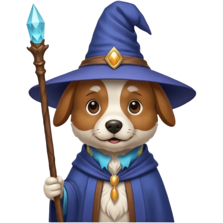 Dog wizard emoji